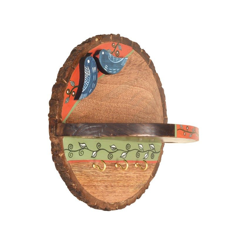 Bird Bark Wall Shelf With Key Hanger media 4