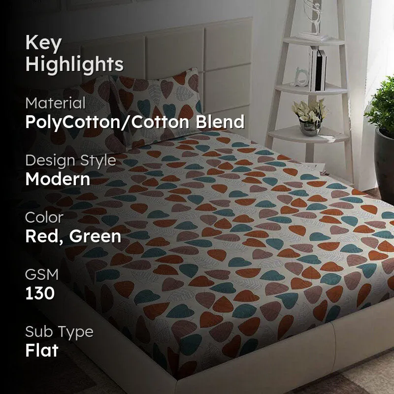 Banyan Burst Floral Bedsheet - 130 GSM media 2