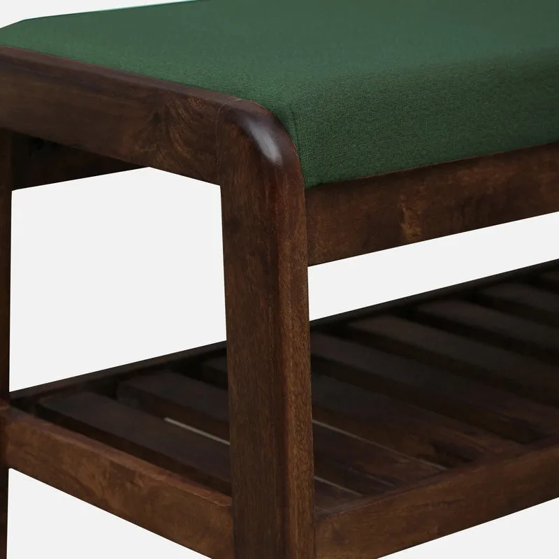 Tread Mango Wood Shoe Rack - Green media 5