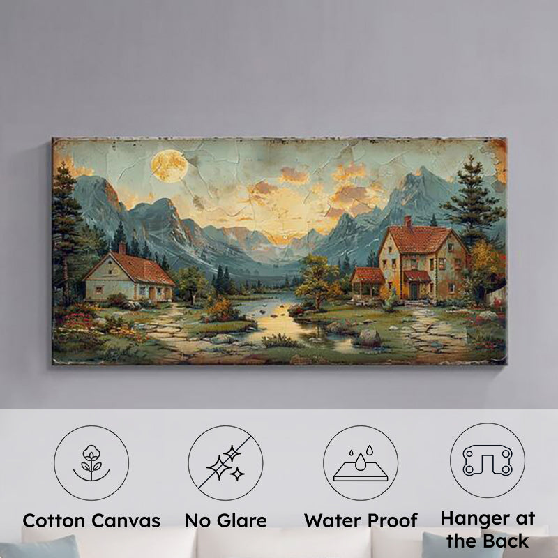 Countryside Charm Cottage Wall Painting media 9