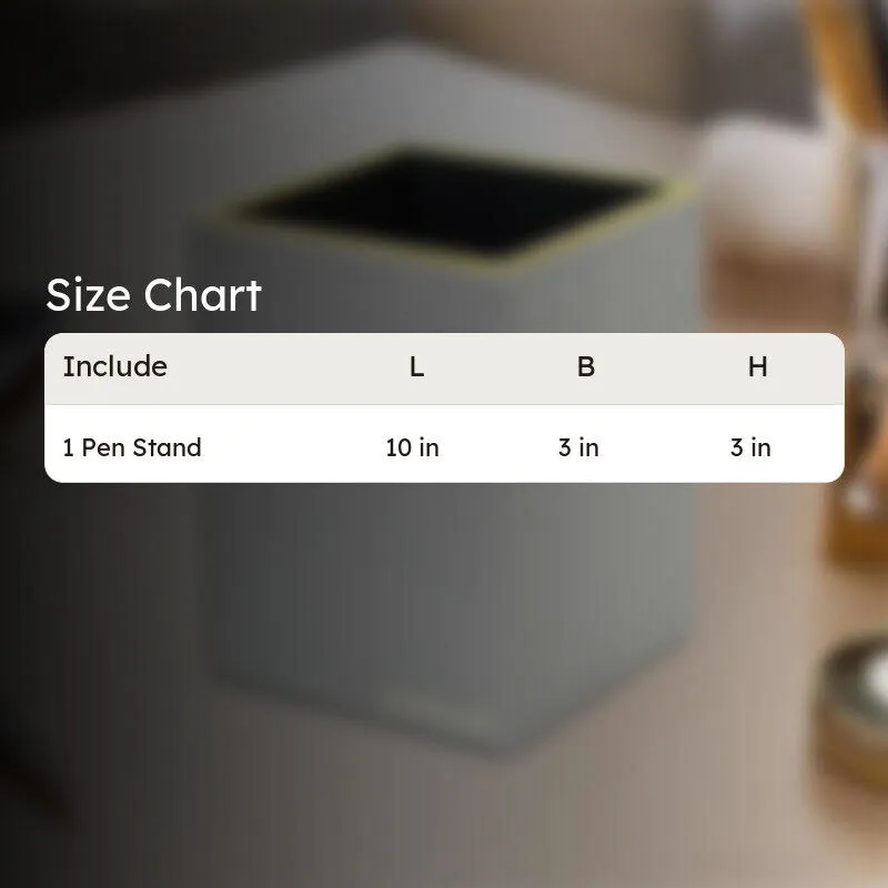Tisquo Faux Leather Pen Stand - Grey media 7