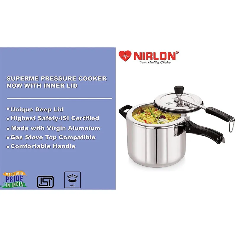 Nirlon Pressure Cooker - 5000 mL/ 10 Inches media 4