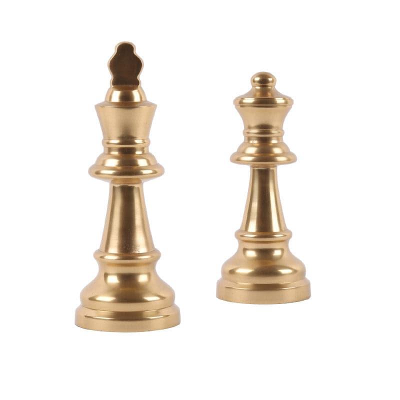 Chess Charm King Showpiece (Gold) - Set Of Two media 3