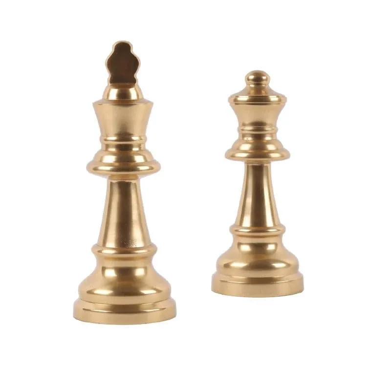 Chess Charm King Showpiece (Gold) - Set Of Two media 3