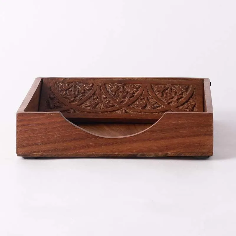 Perennial Carved Tissue Holder - 6