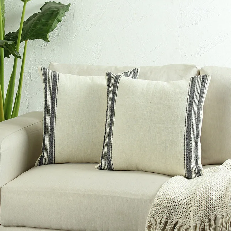 Nordic Comfort Woven Cotton Cushion Cover - Set Of Two media 2