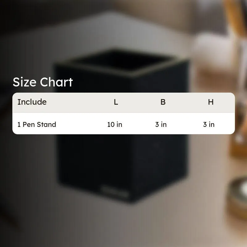 Tisquo Faux Leather Pen Stand - Black media 8