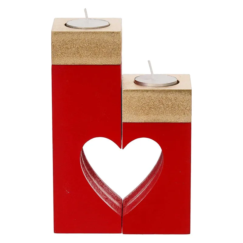 Amour Light Wood Tea Light Holder media 4