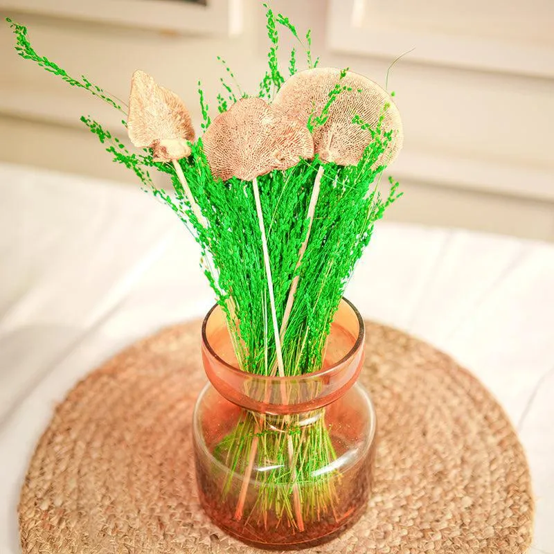 Green & Coral Dried Flower Bunch media 4