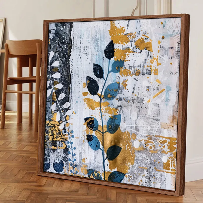 Leaf Impression Wall Art With Frame - Brown media 4