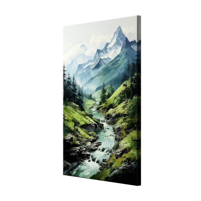 Mountain Stream Wall Painting media 5