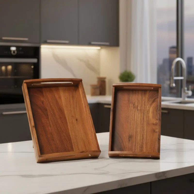 Festive Hosting Acacia Wood Serving Tray media 1