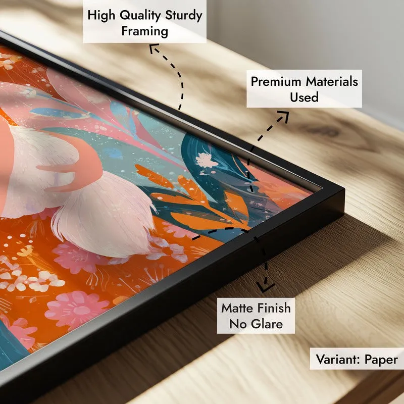 Daisy Dream Canvas Wall Painting - Black Frame media 6