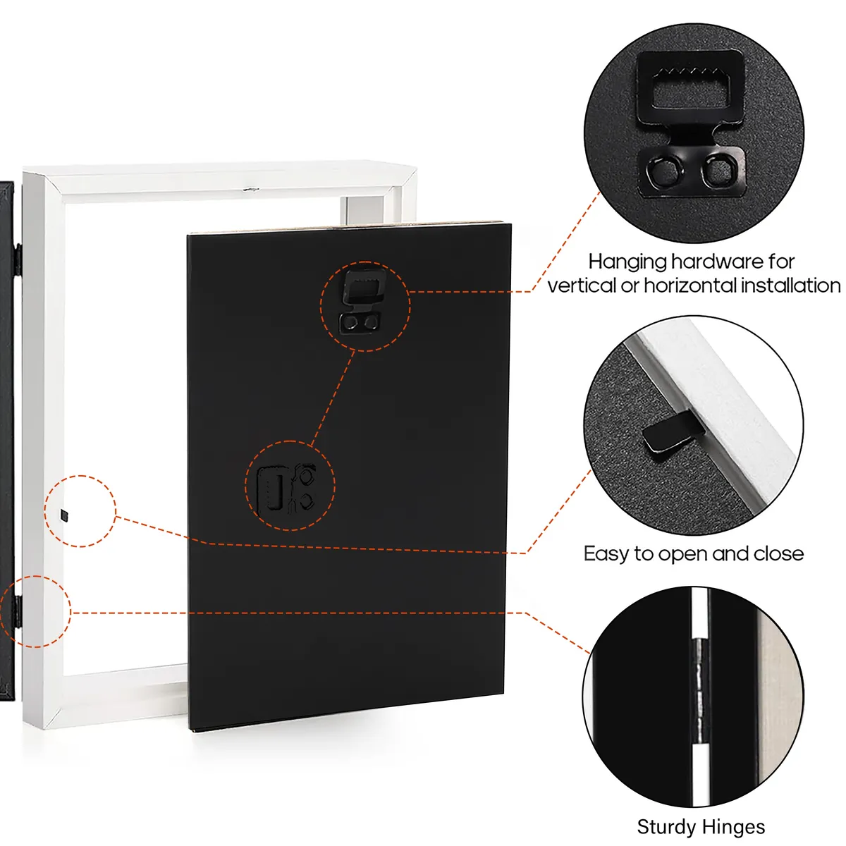 LuxeOutline MDF Shadow Box Photo Frame - White media 5