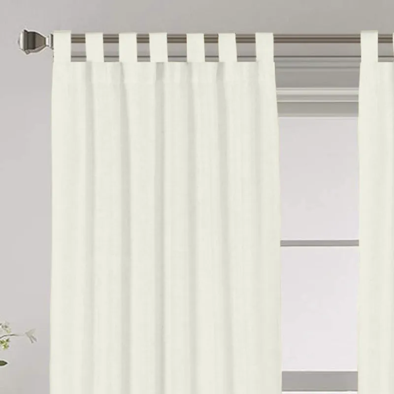 Esme Tab Top Medium Width Curtain - Ivory media 4