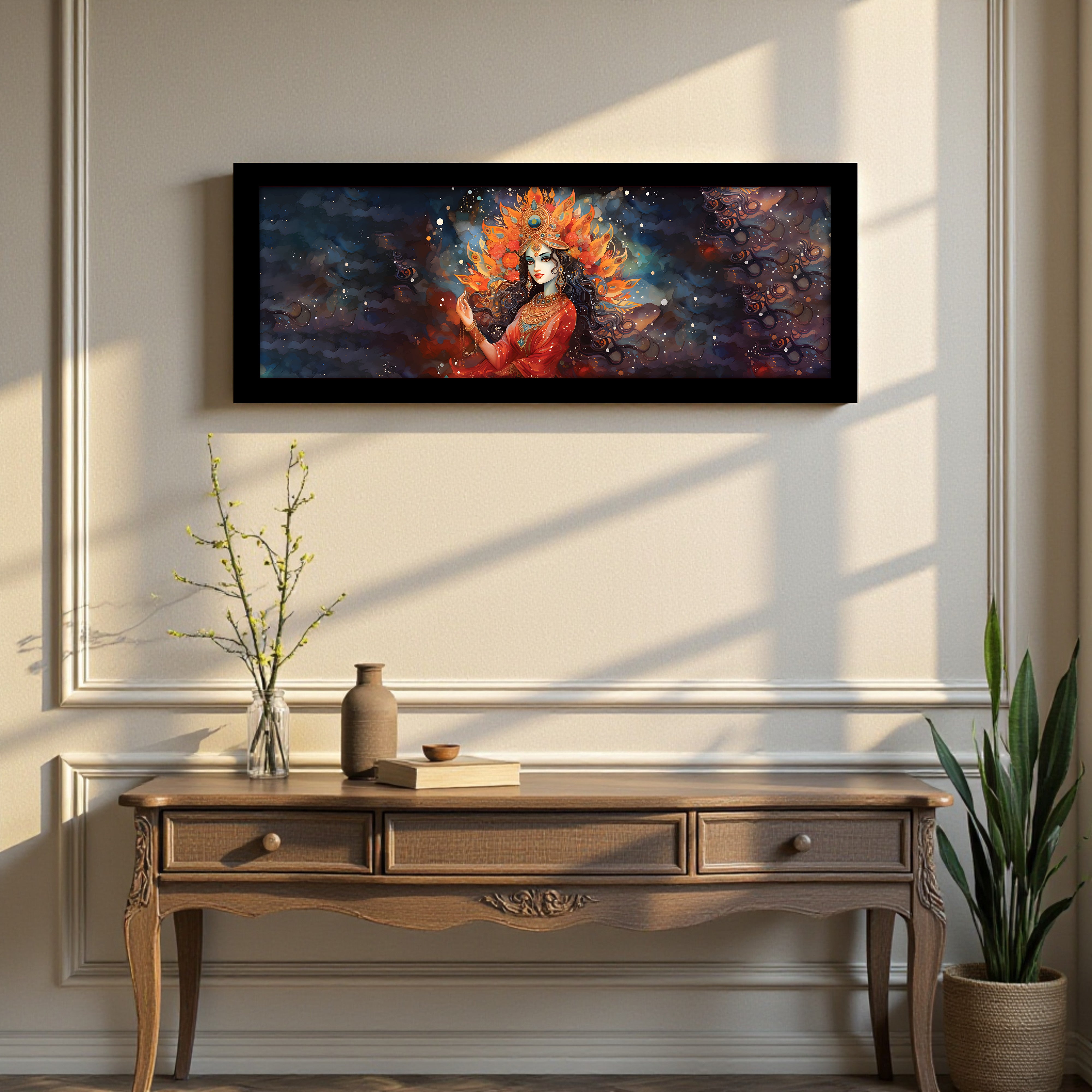 Goddess Durga Wall Painting With Frame