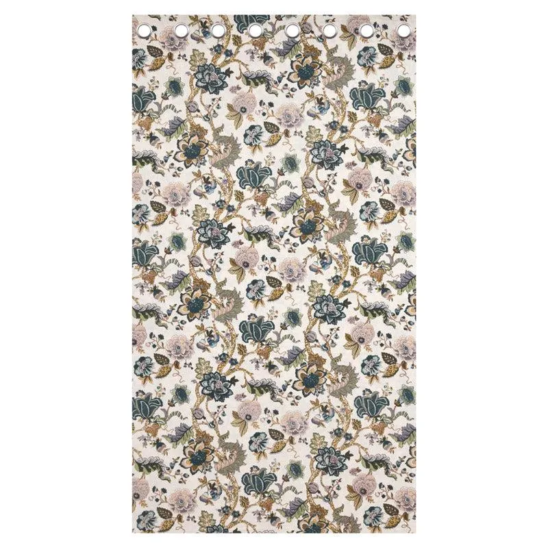 Mivaana Floral Curtain (Creamy Blue) - Set Of Two media 8