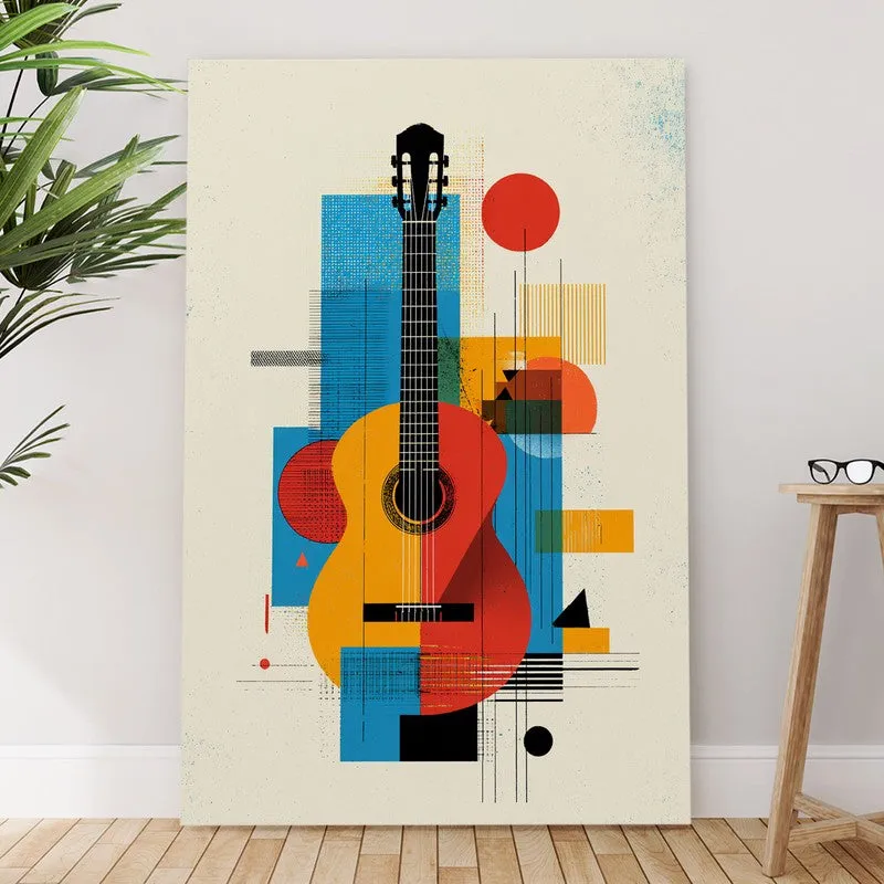 Rhythmo Color Guitar Canvas Wall Art media 6