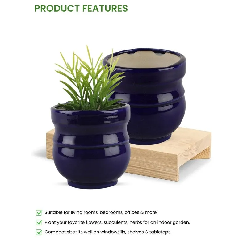 VelourVista Pots Blue - Set Of Two media 6