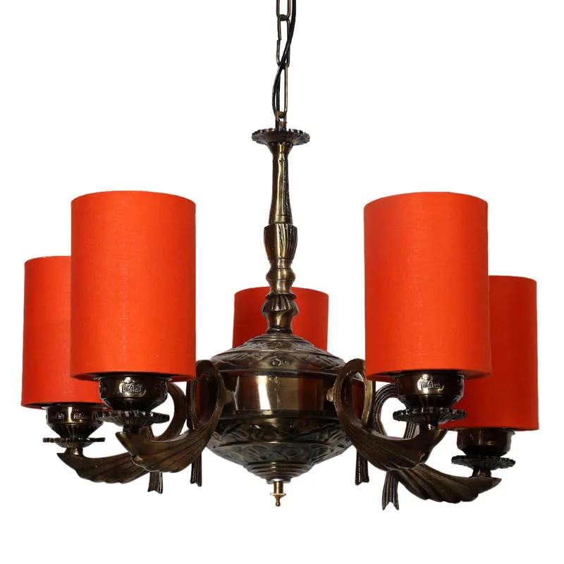 Sunup Cylindrical Golden Antique Ceiling Lamp media 4