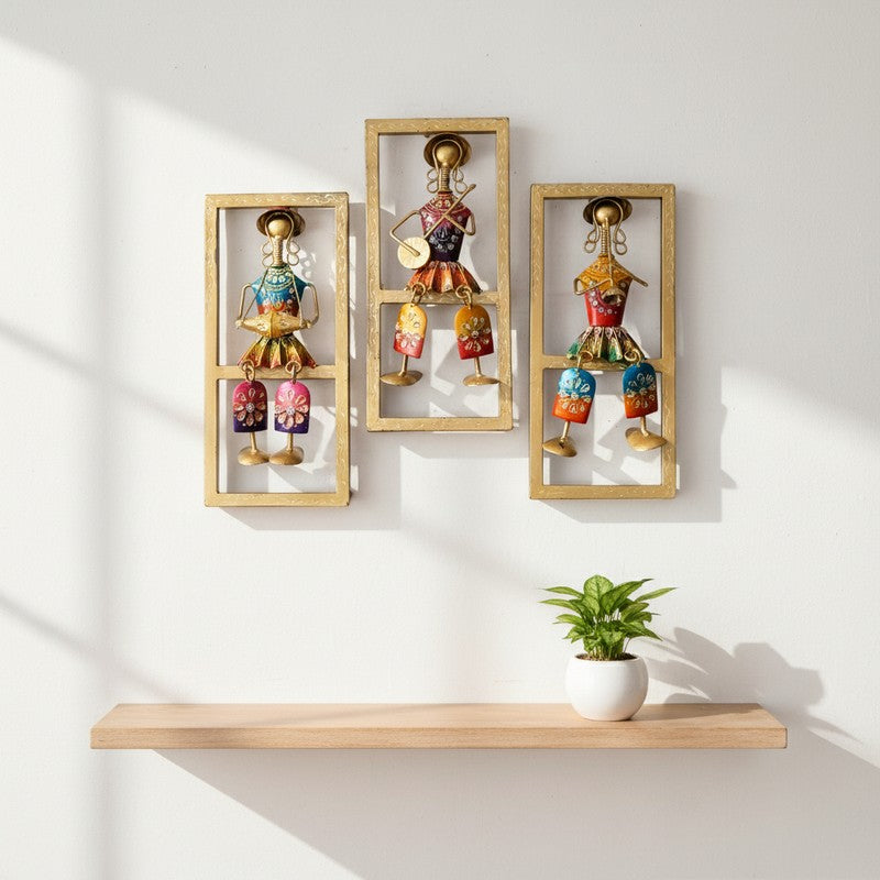 Musician Set Iron Wall Accents - Set Of Three