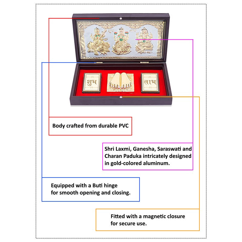 Laxmi Ganesha Saraswati Religious Accent - White media 7