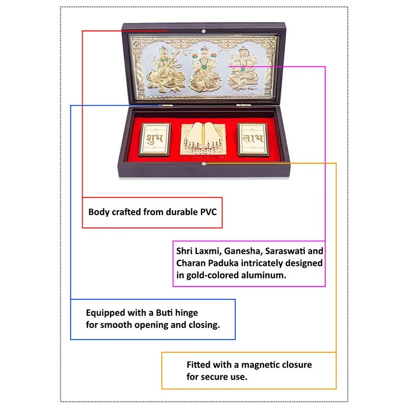 Laxmi Ganesha Saraswati Religious Accent - White media 7