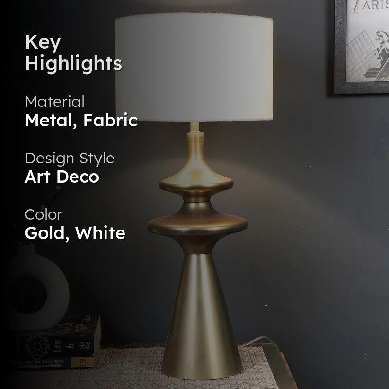 Alumea Metal Table Lamp - Gold,White media 2