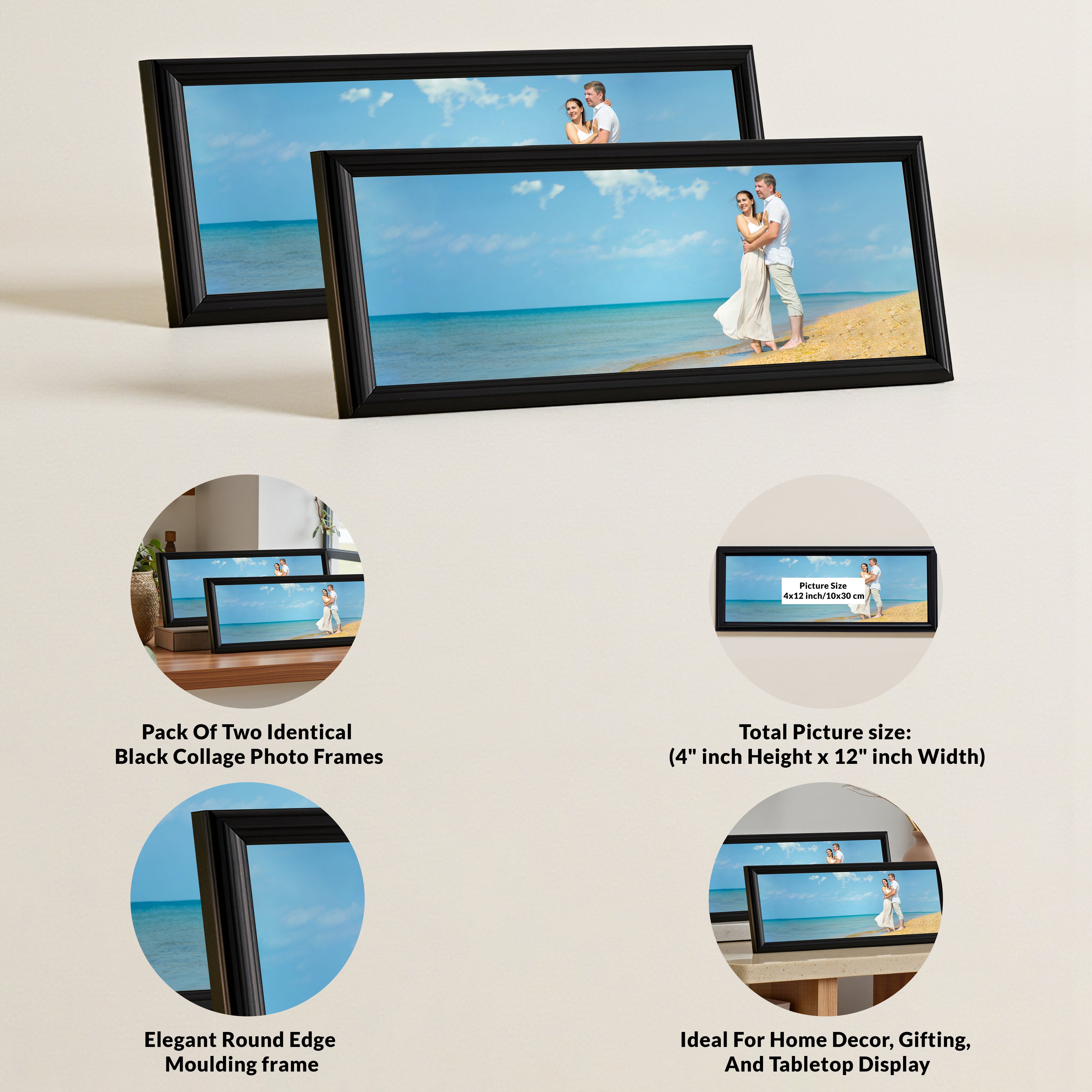 PanoCapture MDF PhotoFrame (Black) - Set Of Two media 5