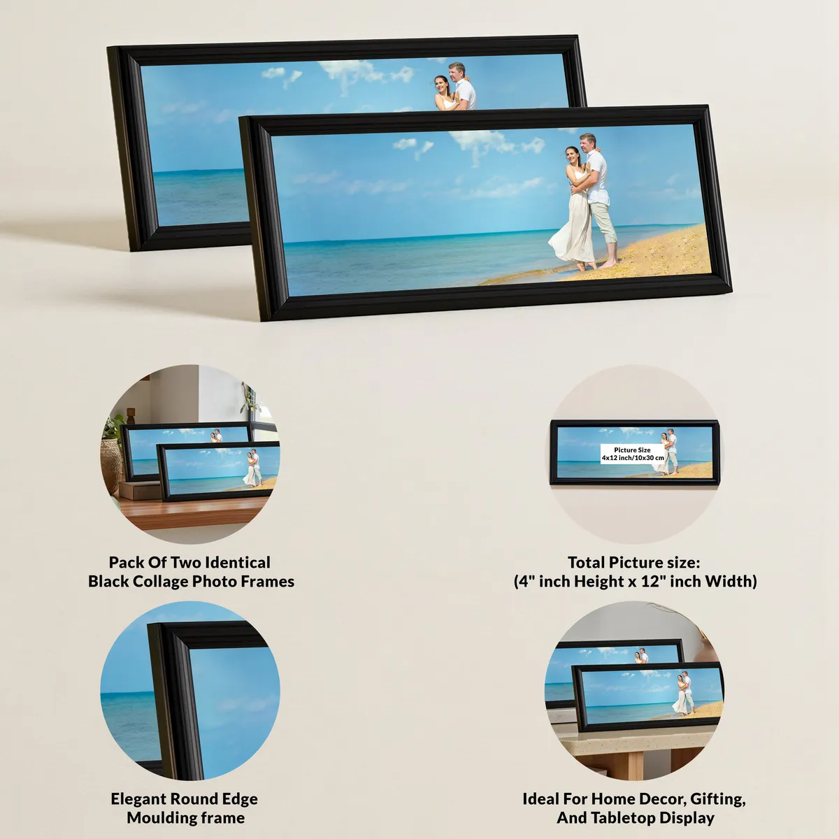 PanoCapture MDF PhotoFrame (Black) - Set Of Two media 5