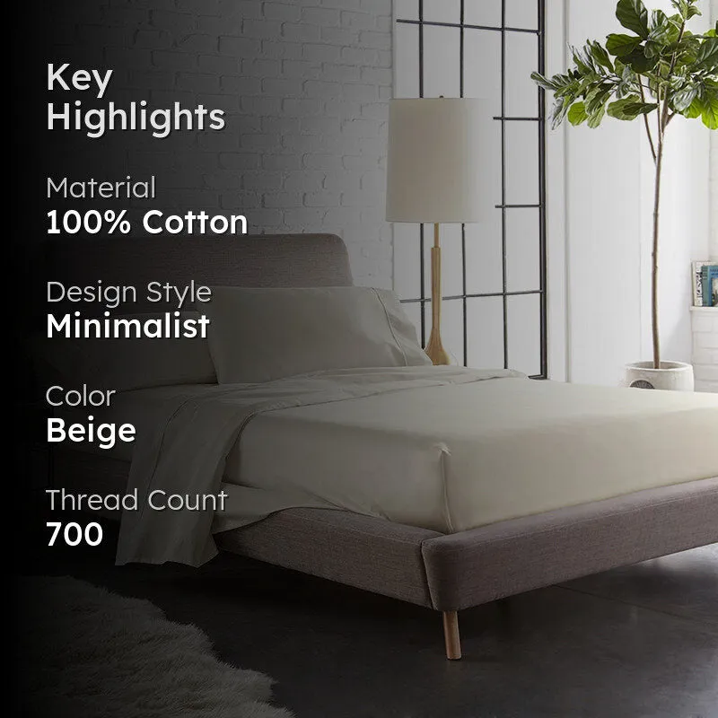 Maison Cotton Duvet Cover (Beige) - 700 TC media 2