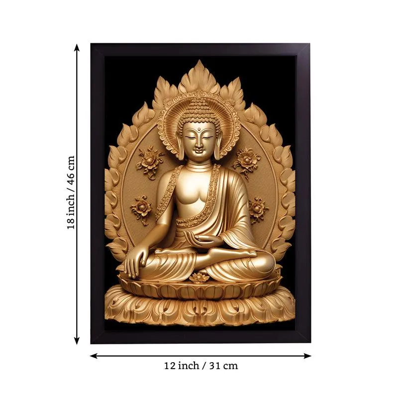 Nirvana's Gaze Buddha Wall Painting media 5