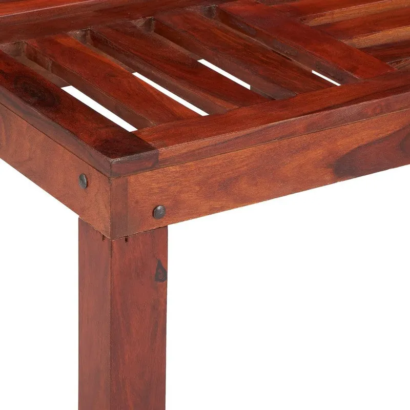 Nervon Sheesham Wooden Center Table - Rich Brown media 5
