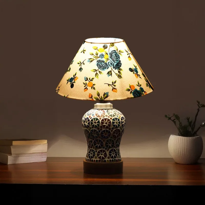 Astrona Fleur Wooden Table Lamp - Multicolor media 1