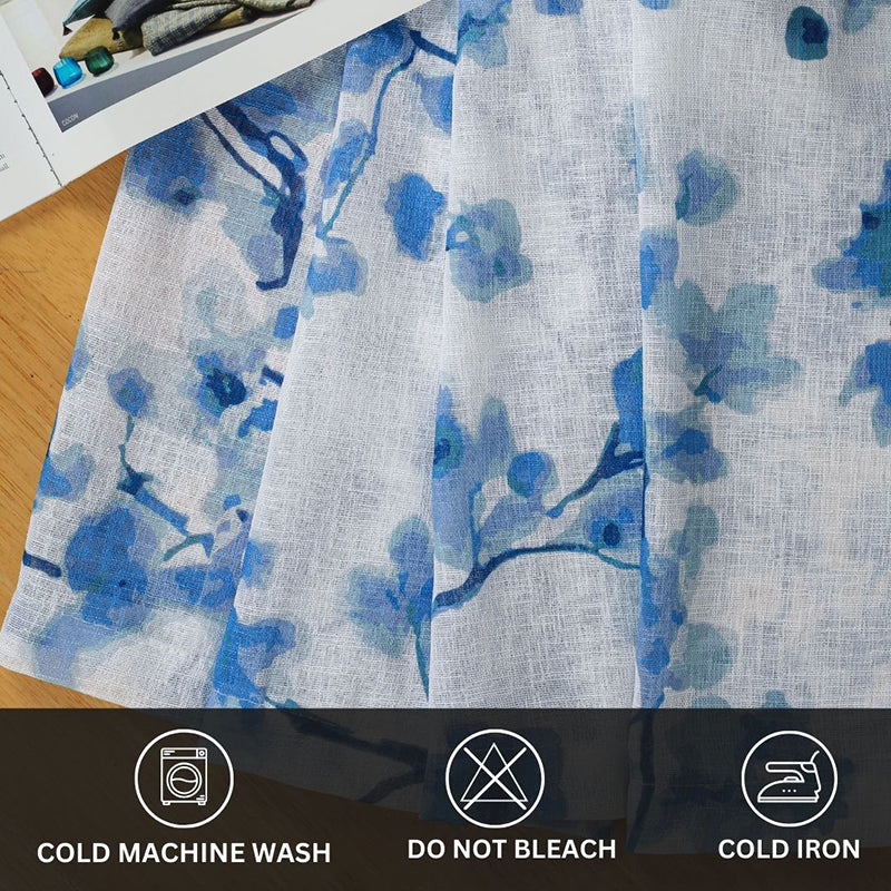Elaris Linen Texture Sheer Curtain - Set Of Two media 9
