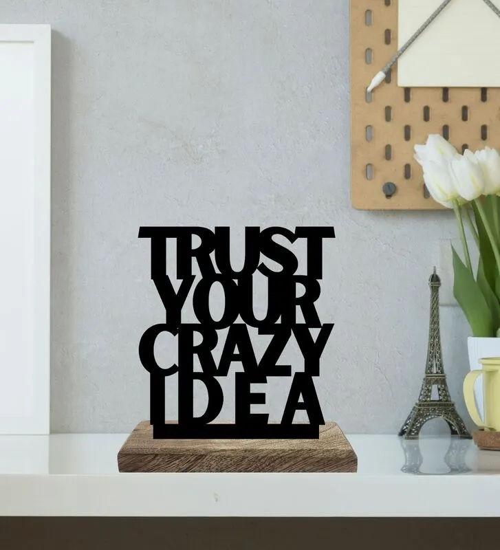 Crazy Hustle Momentum Typography Showpiece - Set Of Two media 3