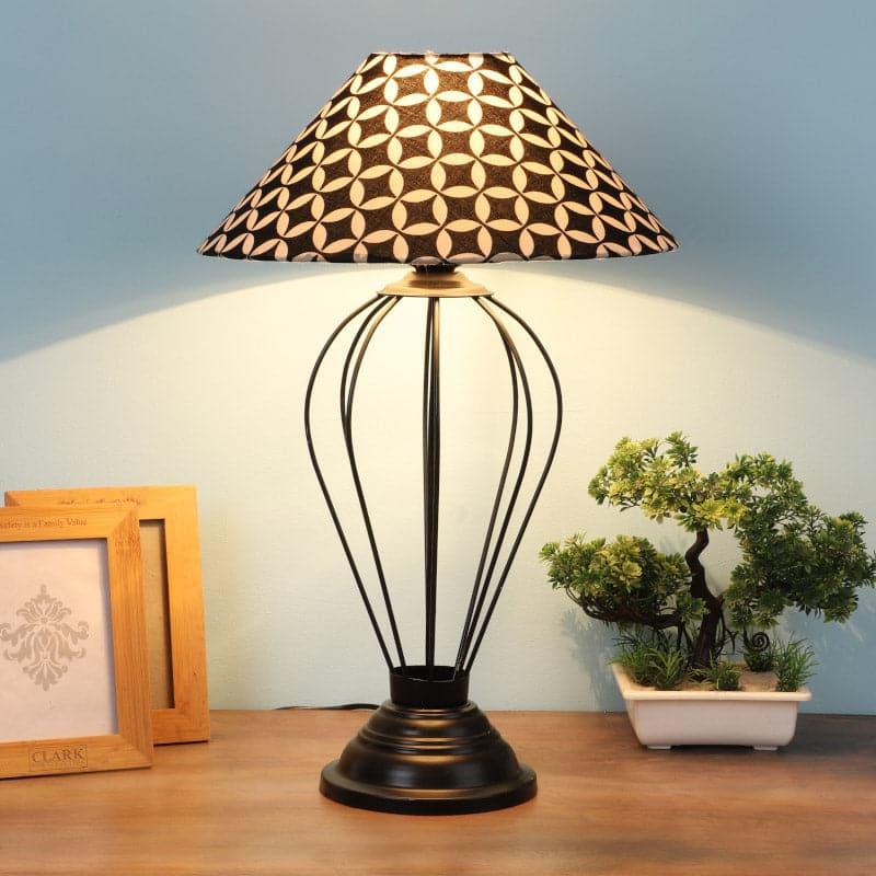 Tatania Maximus Fabric Table Lamp - Black,White