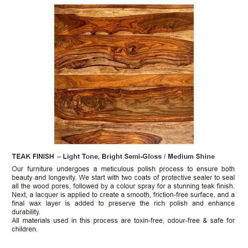 Zynex Sheesham Wooden Center Table - Dark Brown media 8