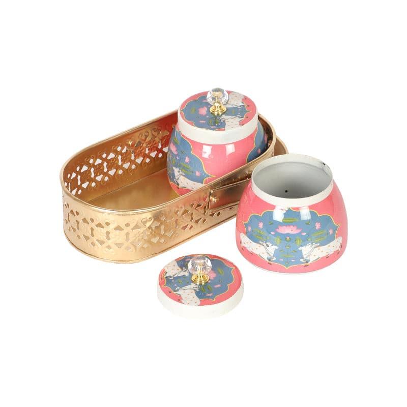 Agora Nandi Ethnic Basket With Jar - Set Of Three media 3