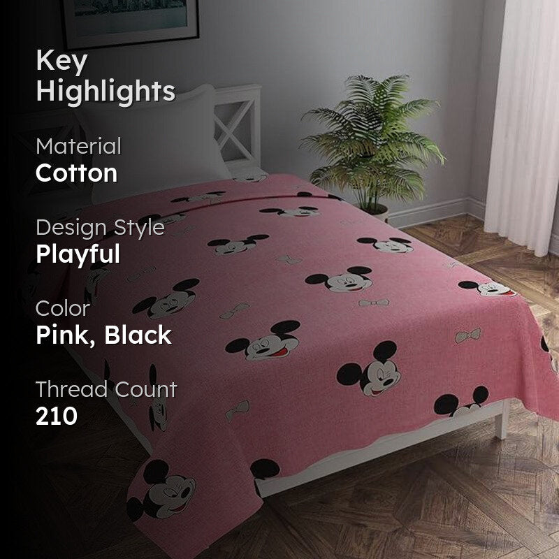Mickey's Whimsy Kids' Cotton Duvet Cover - 210 TC media 2