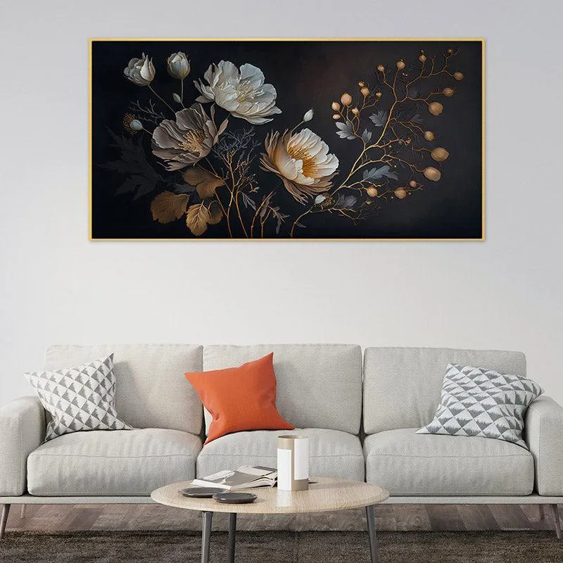 Eirá Floral Wall Painting With Frame media 3