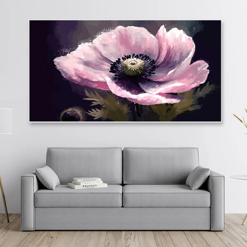 Pink Daisy Floral Canvas Wall Painting media 1