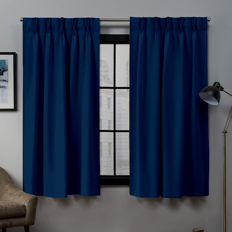 Imora Double Pinch Pleat Short Width Curtain - Royal Blue media 3