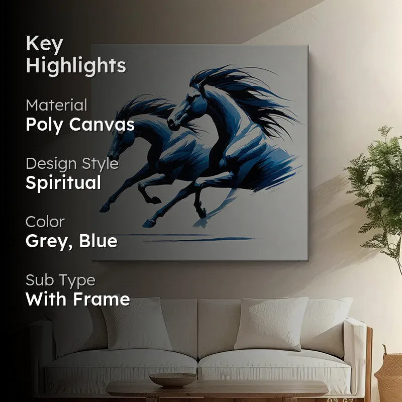 Galloping Horses Wall Painting media 2