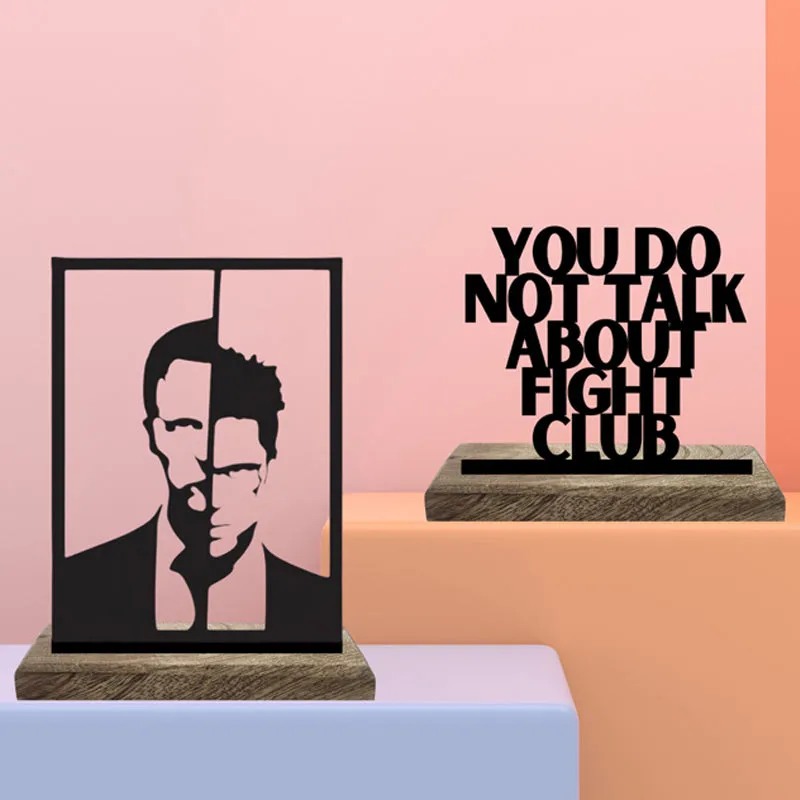 Fight Club Typography Showpiece - Set Of Two media 3