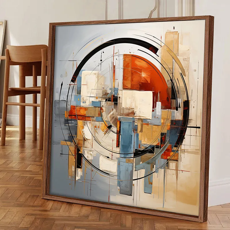 Abstract Geometry Wall Art With Frame media 5