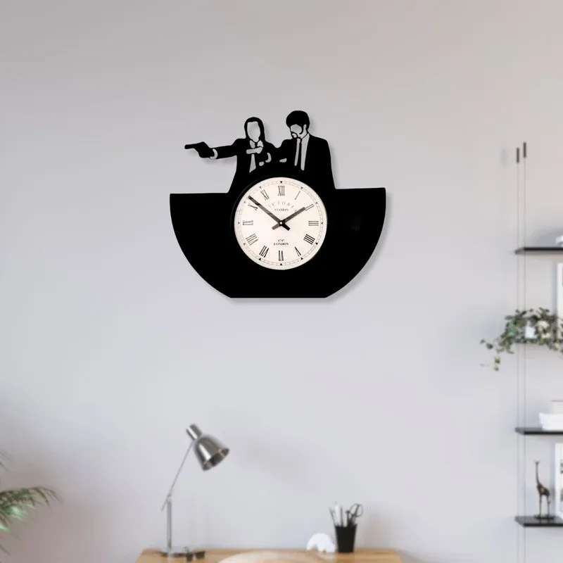 Duo Steel Analog Wall Clock - Black media 3