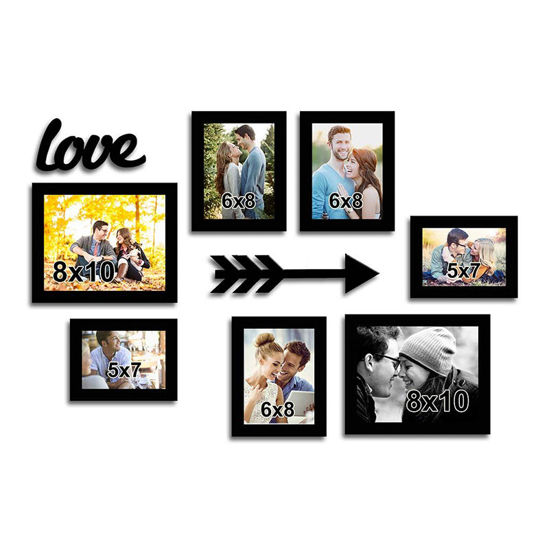 Valentine Embrace Plastic Photo Frame - Set Of Nine