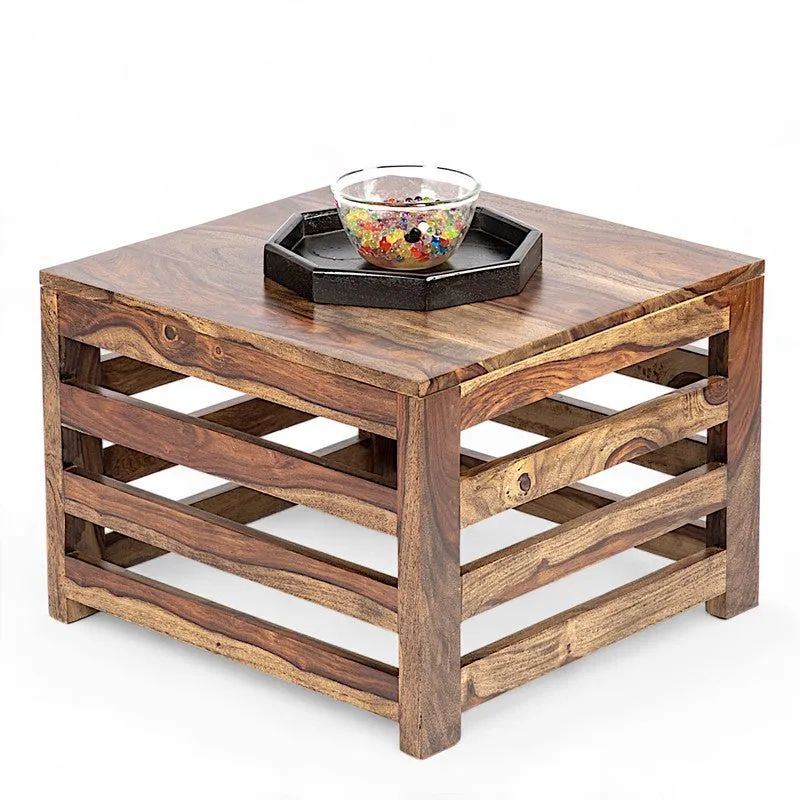 Pervon Sheesham Wooden Center Table - Dark Brown media 4