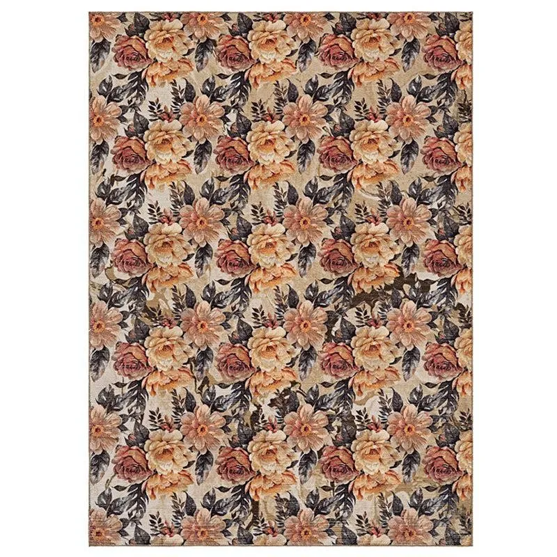 Charlotte Floral Carpet - Beige & Brown media 1